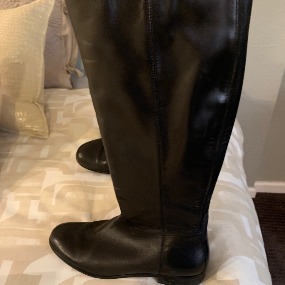 Corso Como black leather riding boot